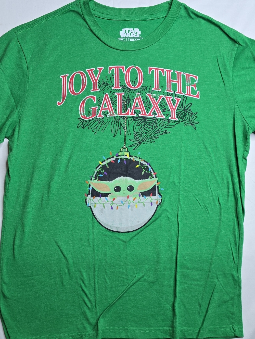 Star Wars Baby Yoda "Joy to the Galaxy" Graphic Christmas Tshirt